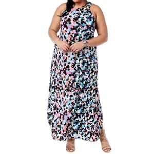 FOX + ROYAL Maxi Dress Sleeveless Cheetah Print Women's Soft Plus Sz 2X